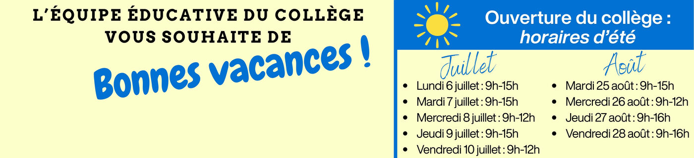 Lundi 6 juillet  9h-15h Mardi 7 juillet  9h-15h Mercredi 8 juillet  9h-12h Jeudi 9 juillet  9h-15h vendredi 10 juillet  9h-12h Mardi 25 août  9h-15h Mercredi 26 août  9h-12h Jeudi 27 août  9h-16h  (3).jpg